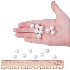 環境に優しい染めガラスパールラウンドビーズ  ベージュ  12mm  穴：0.7~1.1mm  約60個/箱&nbsp;HY-PH0001-12mm-RB011