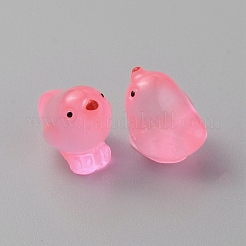 Décoration d'exposition de poussins en résine lumineuse&nbsp;RESI-WH0038-10G