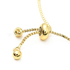 Браслет-слайдер со звеньями из прозрачного кубического циркония и эмали BJEW-A127-01G