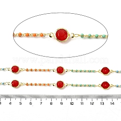 Латунные эмалевые плоские круглые звенья цепи CHS-H112-08G