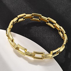 Браслеты из латуни с прозрачным кубическим цирконием в микропаве&nbsp;BJEW-S168-01G