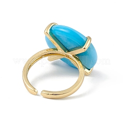 Лэмпворк злой глаз открытое кольцо на запястье RJEW-C051-01G-03