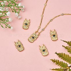 5шт латунные подвески с микропаве и кубическим цирконием ZIRC-SZ0004-47