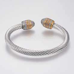 Браслеты-манжеты из нержавеющей стали 304&nbsp;BJEW-H570-02GP