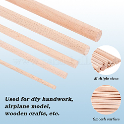 30 Stück 5 Stile Holz-Bastelstäbe&nbsp;WOOD-SP0001-75