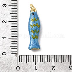 Латунь эмаль подвески&nbsp;KK-H092-08G-03