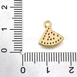 Латунные микропаве прозрачные подвески с фианитом&nbsp;KK-U065-05E-G