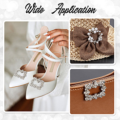 8 шт. 4 стиля съемных пряжек для обуви из сплава со стразами FIND-PH0021-57