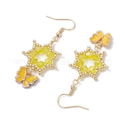 Цветок с бабочкой EJEW-MZ00417-04