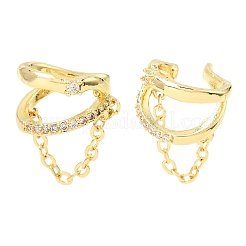 Orecchini da donna con polsino in ottone con micro pavé di zirconi cubici&nbsp;CU-CBAE7DF-27G