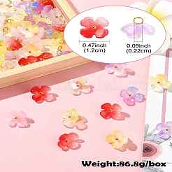 80 шт. 8-х цветные градиентные стеклянные подвески&nbsp;PALLOY-CJ00067