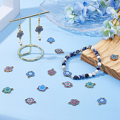 32 шт. 8-цветные эмалевые соединительные подвески из сплава&nbsp;ENAM-DC0002-08