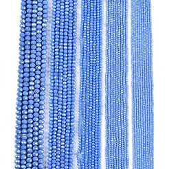 Стеклянные бусины с гальваническим покрытием  EGLA-A044-P1mm-A17