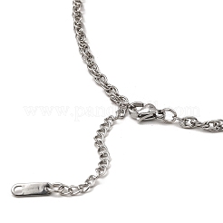 Collar de cadena de malla de acero inoxidable 304 que no se deslustra&nbsp;BJEW-B072-02P