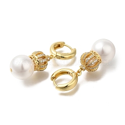 Серьги-кольца с покрытием из латуни EJEW-H016-05G-01