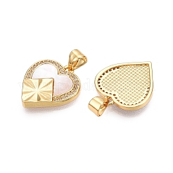 Латунные микропаве прозрачные подвески с фианитом&nbsp;KK-N254-203G