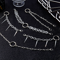6 Stück Aluminiumketten in 3 Stilen für Jeanshosen&nbsp;HJEW-HS00087