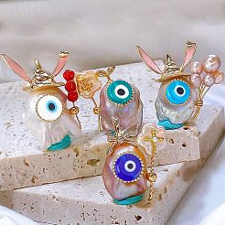 360шт 12 стиля ручной работы сглаз бусины лэмпворк пряди&nbsp;LAMP-NB0001-31