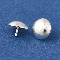 真鍮製ペンダントベイル  鉛フリー＆カドミウムフリー  925銀メッキ  8x5.5mm&nbsp;KK-K383-13S