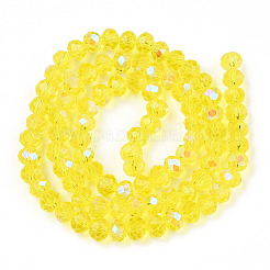 Chapelets de perles en verre électroplaqué&nbsp;EGLA-A034-T1mm-L28