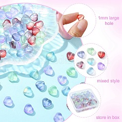100шт прозрачная гальваническая матовая стеклянная бусина&nbsp;EGLA-CJ0001-20
