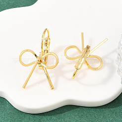 10 Paar Ohrringe mit Schleife und Klappverschluss aus Messing&nbsp;EJEW-SC0001-94