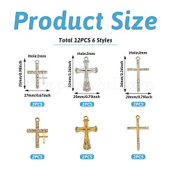 20шт 10 стиля подвески из сплава со стразами FIND-TA0007-84