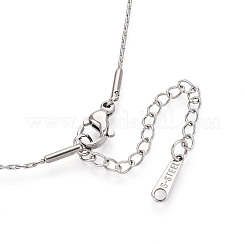 Латунный кулон с кубическим цирконием в форме сердца и планеты&nbsp;NJEW-T018-06P