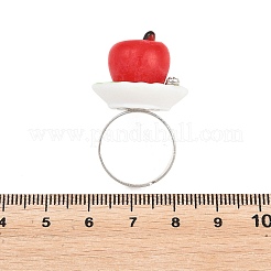 Nachmittagstee-Ringe aus Harz und Kunststoff&nbsp;RJEW-K317-01A