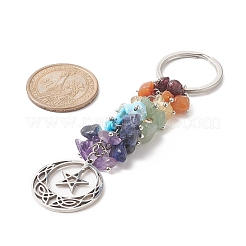 Chakra-Edelstein-Perlen-Schlüsselanhänger&nbsp;KEYC-JKC00459