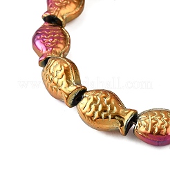 Стеклянные бусины с гальваническим покрытием  EGLA-V001-01F