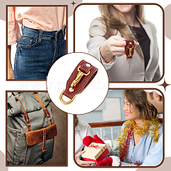 1 шт. брелок для ключей из воловьей кожи с петлей для ремня&nbsp;AJEW-GA0008-81