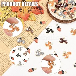 Colgantes de esmalte de aleación 50pcs 6 estilos&nbsp;ENAM-YW0008-88