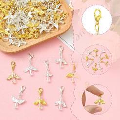 50 шт. 5 подвесных украшения из стекла и сплава&nbsp;HJEW-FS00076