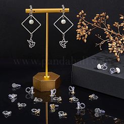 32 шт. 4 стиля фурнитуры для сережек-клипс из нержавеющей стали 304 и пластика STAS-UN0037-98