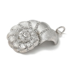 Латунные микропаве прозрачные подвески с фианитом&nbsp;LS-KK-U046-02P-01