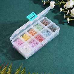 500шт 10 цвета хрустящие стеклянные бусины GLAA-SZ0001-56