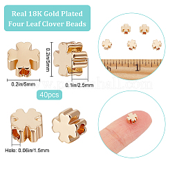 50 шт. долговечные латунные бусины с покрытием KK-BBC0008-96