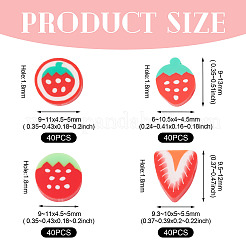 160 шт. 4 стиля бусины из полимерной глины ручной работы&nbsp;CLAY-TA0001-87
