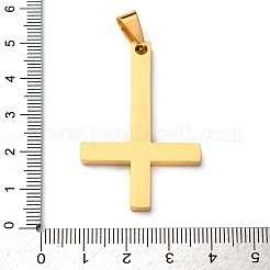 Подвески в виде перевернутого христианского креста из нержавеющей стали 304.&nbsp;STAS-F323-10G