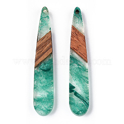 Подвески из прозрачной смолы и ореха&nbsp;X-RESI-ZX017-56