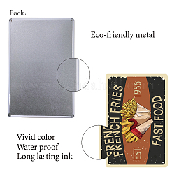 Прямоугольный металлический железный знак плакат&nbsp;AJEW-WH0157-348