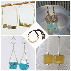 110шт 11 стиля бусины из натуральных смешанных драгоценных камней G-KS0001-03