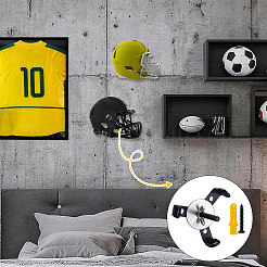 4 sac de supports muraux dissimulés en aluminium robuste pour casques de football&nbsp;ODIS-TW0001-05