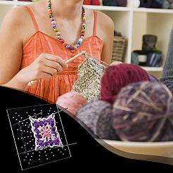 Квадратная акриловая доска для вязания крючком DIY-WH0304-731