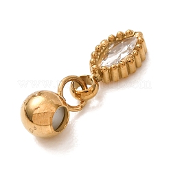 Anhänger aus Edelstahl 304 mit klaren Zirkonia im Pavé-Fassung&nbsp;LS-CU-CBAB6EC-14G-03