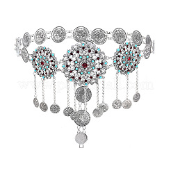 Сплав цветной горный хрусталь цветок монета кисточка талия живот цепи для женщин FS-WGD7CCF-02