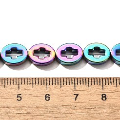 Гальванические нити из синтетических немагнитных гематитовых бусин&nbsp;G-L613-Z01-02B