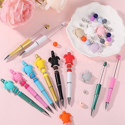 Наборы для изготовления круглых силиконовых бусин черепахи своими руками и шариковых ручек из АБС-пластика DIY-SZ0010-23