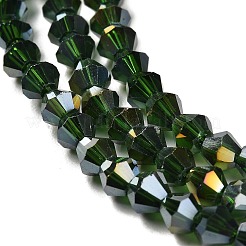 Transparentes perles de verre de galvanoplastie brins&nbsp;EGLA-A039-T6mm-B25